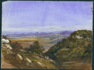 Der Mahrakah und Blick über die Ebene nach Jesreel, 1872 von Claude Conder